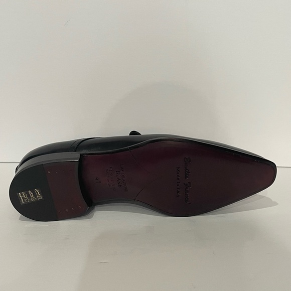 Emilio Franco shoes black Oxford leather calf point toe - Picture 6 of 6